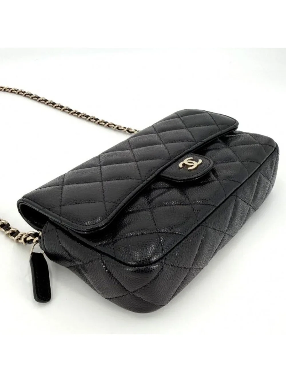 Chanel Shoulder Bag Quilted Flap Phone Case Chain Wallet Crossbody CC Logo